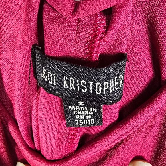 Jodi Kristopher Rich Burgundy Dress Size S - Picture 4 of 6